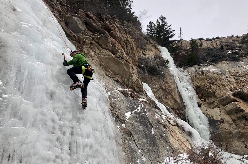 Ice Climbing in Cottonwood Canyon Wyoming Mountain Guides